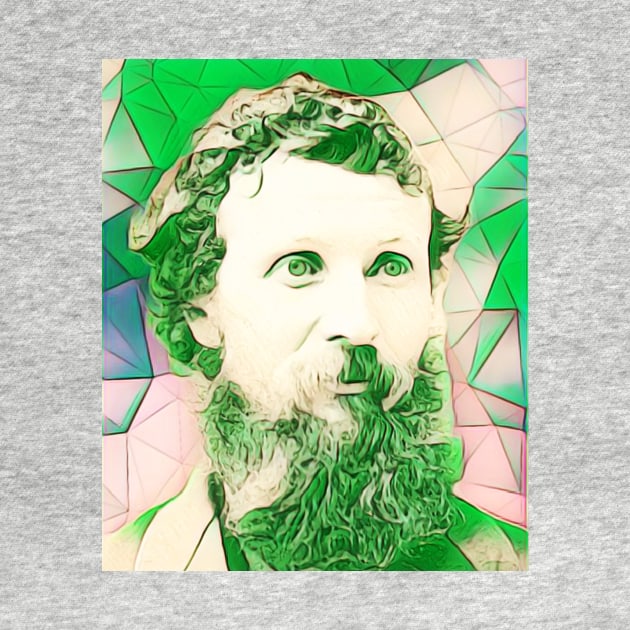 John Muir Green Portrait | John Muir Artwork 7 by JustLit